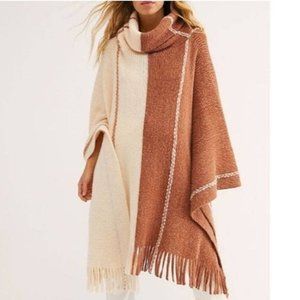 Free People Poncho Turtleneck